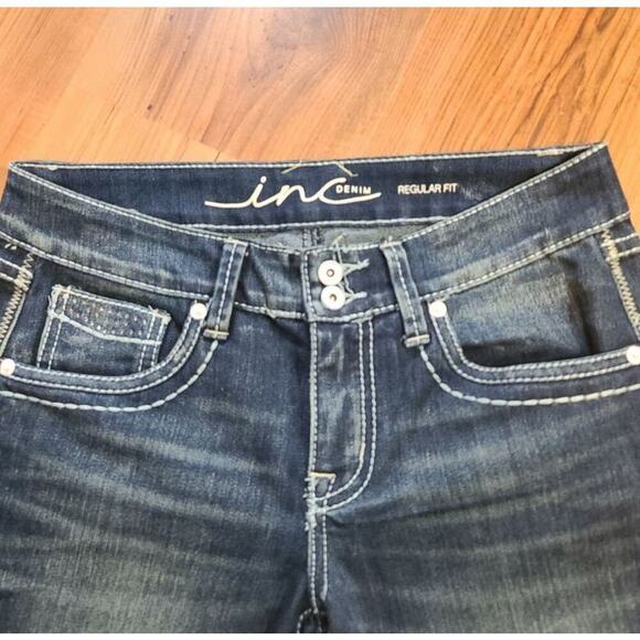 Inc. Denim Cropped Capri Denim Embellished Jean Cropped Jeans - Picture 3 of 6